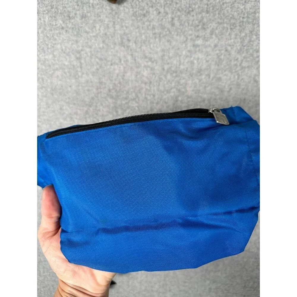 Vintage TA Blue Fanny Pack 90s Retro Multiple Pockets Adjustable Retro‎ Waist - Picture 4 of 16